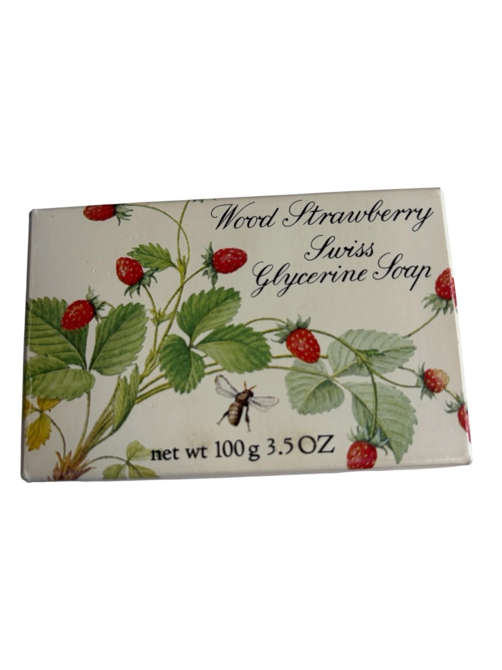 Vintage Crabtree & Evelyn 1984 Wood Strawberry Swiss Glycerin Soap 3.5 oz.